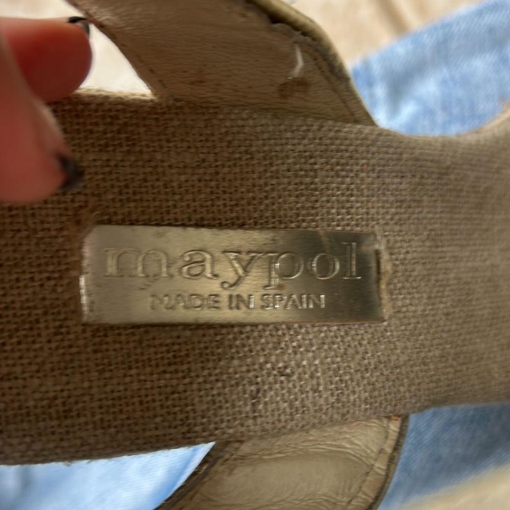 Maypol Strappy Espadrille Wedge Heels Women's size 9.5/40 - Picture 8 of 8